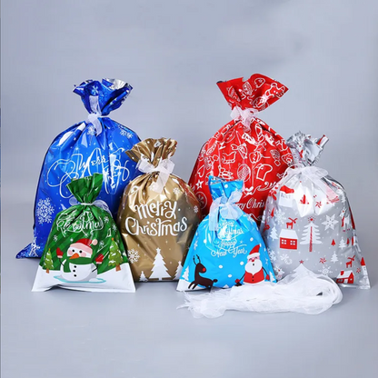 Christmas Drawstring Gift Bags – Perfect for Gifting & Parties!